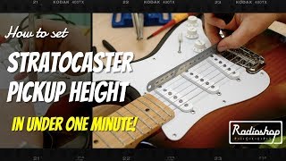 How to Set Strat Pickup Height  in Under a Minute by Radioshop Pickups [upl. by Bully827]