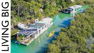 Island Living In An OffTheGrid House Boat [upl. by Yeslek]