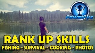 Final Fantasy XV  How to Max Out All Skills Quickly Fishing Survival Photography Cooking [upl. by Yhtomot]