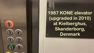 1987 KONE elevator upgraded at Kielberghus Skanderborg Denmark [upl. by Ehtyaf]