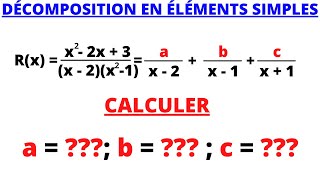 Décomposition en éléments simples fraction rationnelle [upl. by Anelleh858]