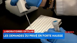 Laboratoires OPTILAB les demandes du privé en forte hausse Reportage 18h [upl. by Cosma]