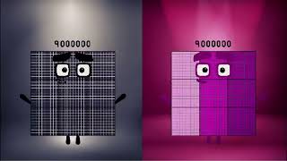 Numberblocks Band Countdown From 1000000 to 10000000 Most Viewed Video Negative Vs PinkGirlBlocks [upl. by Ahsiryt715]