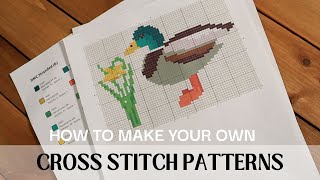 How To Make A Cross Stitch Pattern  EASY Simple Process [upl. by Jimmie]