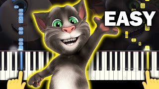 Talking TOM AND FRIENDS  Theme Song  EASY Piano tutorial [upl. by Latvina]