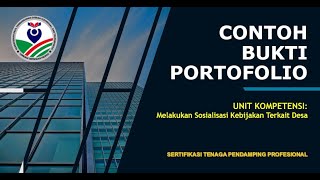 Contoh Daftar Bukti Portofolio Sertifikasi TPP  Pendamping Desa [upl. by Cogn903]