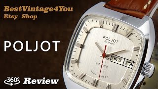 Handson video Review of Poljot Automatic Fabulous Soviet Mens TV Watch From 70s [upl. by Orferd]