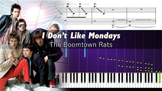 The Boomtown Rats  I Dont Like Mondays  ACCURATE Piano Tutorial  SHEETS [upl. by Katalin]