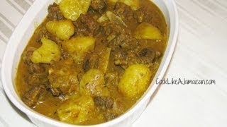 Jamaican Curry Goat Recipe Video [upl. by Eessac]