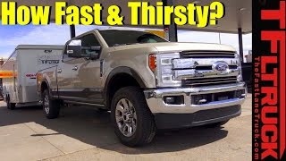 2017 Ford F250 Diesel Highway Towing MPG and 060 MPH Review [upl. by Sung129]