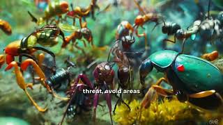 Ants instill fear in many insects due to their formidable predatory nature [upl. by Jangro493]