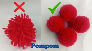 How to Make a Pom Pom  Perfect Pompom Making Ideas [upl. by Neenahs]