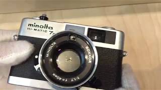 Minolta HiMatic 7SII Silver with Rokkor 40mm f17 [upl. by Fritz528]