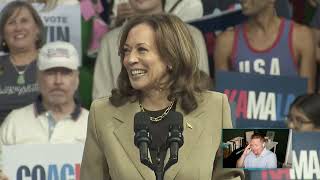 Kamala Harris Spits Facts To Protestors During Phoenix Arizona Rally [upl. by Leuqer]