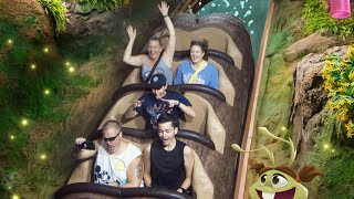 Tianas Bayou Adventure Full Ride at Disneys Magic Kingdom YES WE GOT WET [upl. by Eahsan]