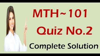 MTH101 Quiz 2 Solution 2020  MTH101 Quiz 2 Solution Correct Answers By Maria Parveen  VU Learning [upl. by Elesig]