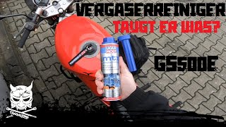 Vergaserreiniger im Test in der GS500E Taugt das was  MotoVlog 020 [upl. by Alliuqahs300]