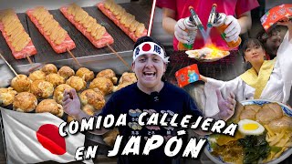 Comida callejera en Tokyo Japón 🇯🇵 lo mejor de la comida japonesa 🏯🍜🍡🍣🍱 [upl. by Orin]