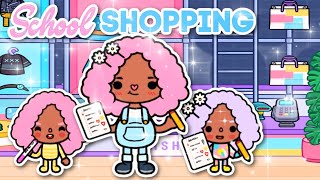 PREGNANT MOM OF TODDLERS BACK TO SCHOOL SHOPPING ROUTINE Toca Life World Rp VOICES [upl. by Bloomer506]