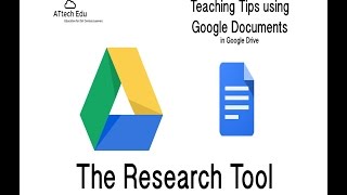 Teaching Tips using Google Documents  The Research Tool in Google Documents in Google Drive [upl. by Ladnar629]