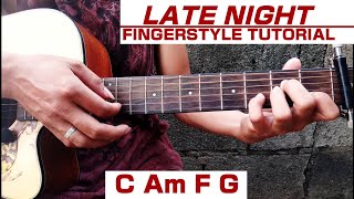 Hmmmm Song  Late Night  Melancholy  Fingerstyle Tutorial  Step by step  Easy chords [upl. by Ssej697]