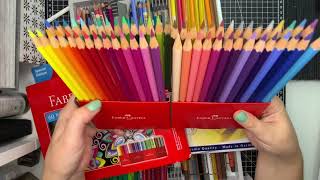 Faber Castel colored pencils Classique VS Goldfaber VS Polychromos Budget VS middle VS expensive [upl. by Teriann]