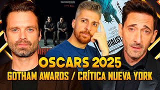 OSCARS 2025 ¿SEBASTIAN STAN en Mejor Actor ¿THE BRUTALIST Favorita  Gotham Awards Análisis [upl. by Yllut692]