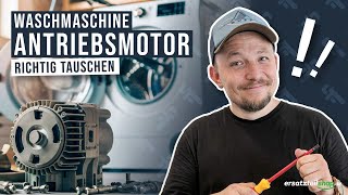 Antriebsmotor Waschmaschine wechseln  so geht es [upl. by Odlonra102]