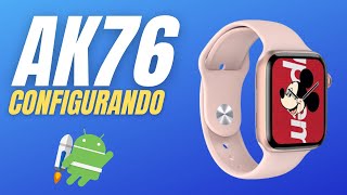 Smartwatch AK76  Configurando no Android Conexão notificações watchfaces e chamadas [upl. by Mansfield891]