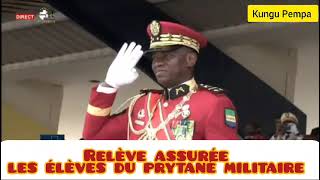 Défilé du 17 août la relève du CTRI  les élèves du Prytanéemilitaire Gabon [upl. by Duntson314]