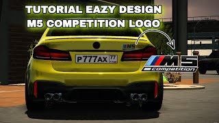 Tutorial logo M5 Competition logo design car  Car Parking Multiplayer [upl. by Akire]