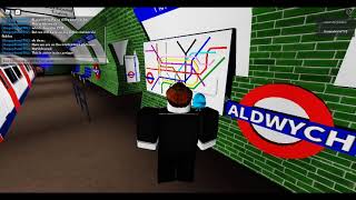 Touring Aldwych station on the London Underground Roblox 05042021 [upl. by Rendrag]