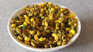 moong sprouts curry recipeHesaru kaalu palya sprouted moong recipe [upl. by Annahoj]