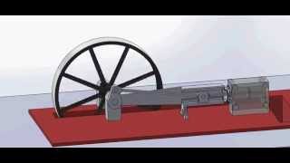 WMSTR Villaume Corliss Steam Engine Animation [upl. by Ahtrim854]