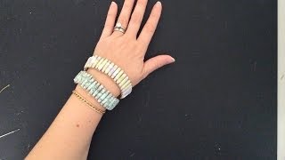 PAPER BEAD BRACELET TUTORIAL [upl. by Harrus904]