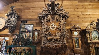 The Largest Cuckoo Clocks at Champs Clock Shop All Music Box Melodies [upl. by Darnell]