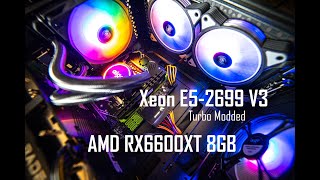 Intel Xeon E5 2699 V3  AMD RX6600 XT 8GB in 9 Games [upl. by Fransis]