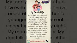 English Story  My Family Life  Learn English Through Story [upl. by Joo314]