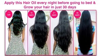 Apply this hair oil every night before going to bed and grow your hair in just 30 days [upl. by Ameluz]