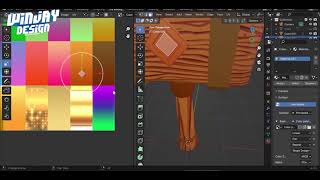 Blender make model wood hammer 3D lowpoly speed art by winjaydesign AI and artist [upl. by Ditmore51]