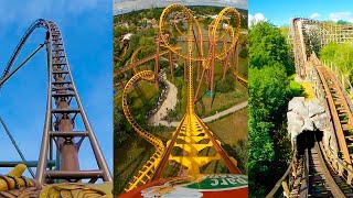 Every Roller Coaster At Parc Asterix Toutatis Edition 2023 Front Seat POVs 4K [upl. by Aivuy]