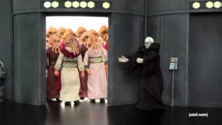 Robot chicken Emperor Palpatine on the escalator [upl. by Peggir]