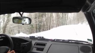 Toyota MR2 AW11 snow driving on road [upl. by Aevin]