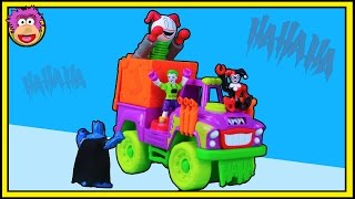 Imaginext Joker Surprise Action Figure amp Truck fools Imaginext Batman amp PlaySkool Heroes Spiderman [upl. by Ennaitsirk636]