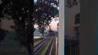 44 dn Mahua commuter entering Gouripur Mymensingh Junction station [upl. by Lleral]