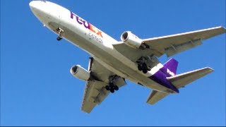 Plane Spotting Fedex DC 10s and MD 11 Landings at Indianapolis International Airport [upl. by Yrebmik754]