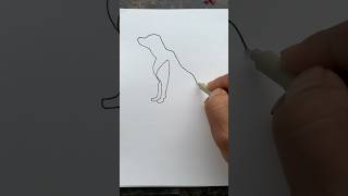 Easy Dog 🐕 Drawing For Kids shorts ytshorts art dog kids viralshorts [upl. by Mlawsky644]