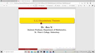 MG University  UG  Semester VI  Real Analysis  Unit I  5 3 2 Boundedness Theorem [upl. by Eisiam718]