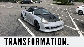 The Ultimate MR2 Spyder Widebody Install  Cl Performance  Toyota MR2 Spyder [upl. by Jar]