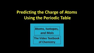 Predicting the Charge of Atoms Using the Periodic Table [upl. by Anazraf]